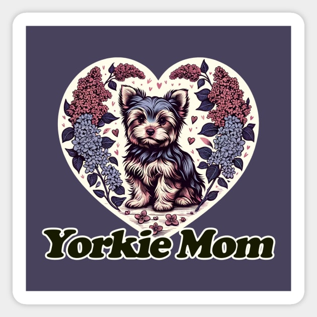 Yorkie Mom Sticker by bubbsnugg